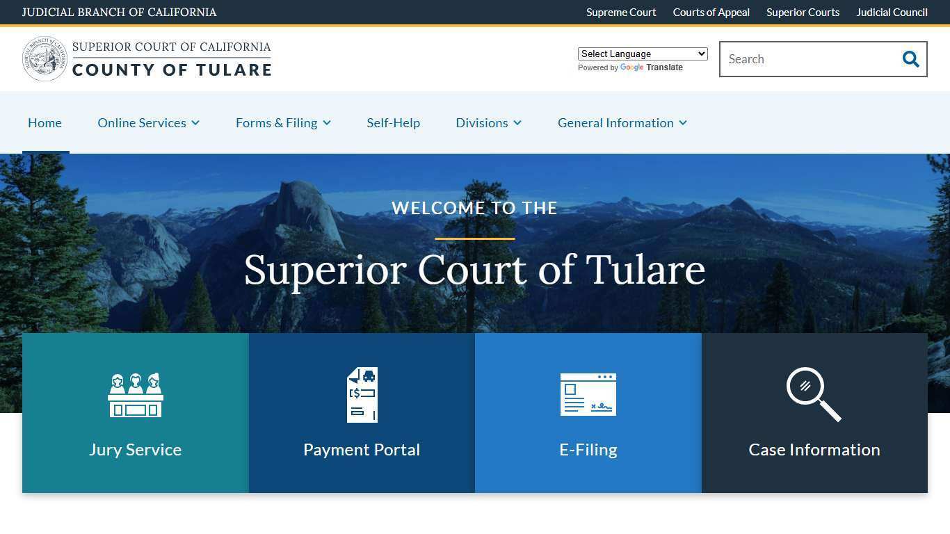 Home | Superior Court of California | County of Tulare